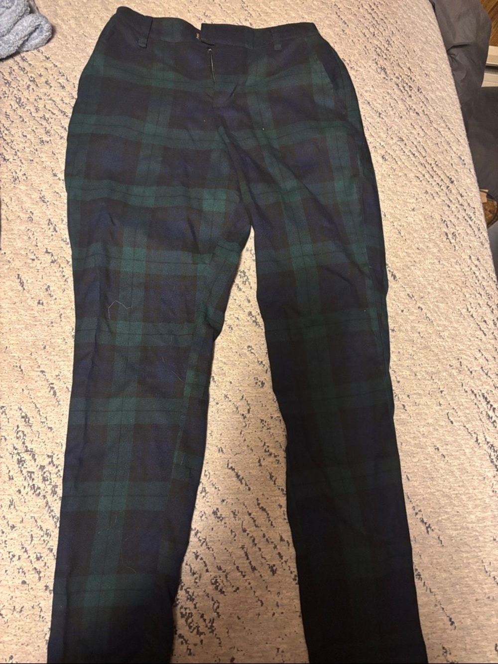 Hot Topic Black and Dark Teal Elastic Waistband Pants